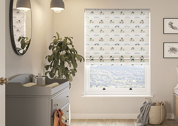 Brum Brum, Stone - Twist&Fit Roman Blind - Image 3
